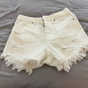 White jean shorts size S